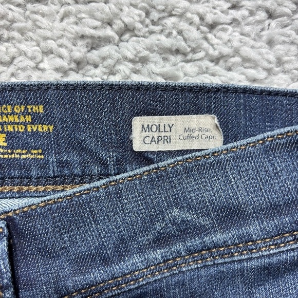 Mavi Jeans Womens 28 Molly Capri Mid Rise Cuffed Pedal Pushers Stretch Denim - Picture 3 of 4